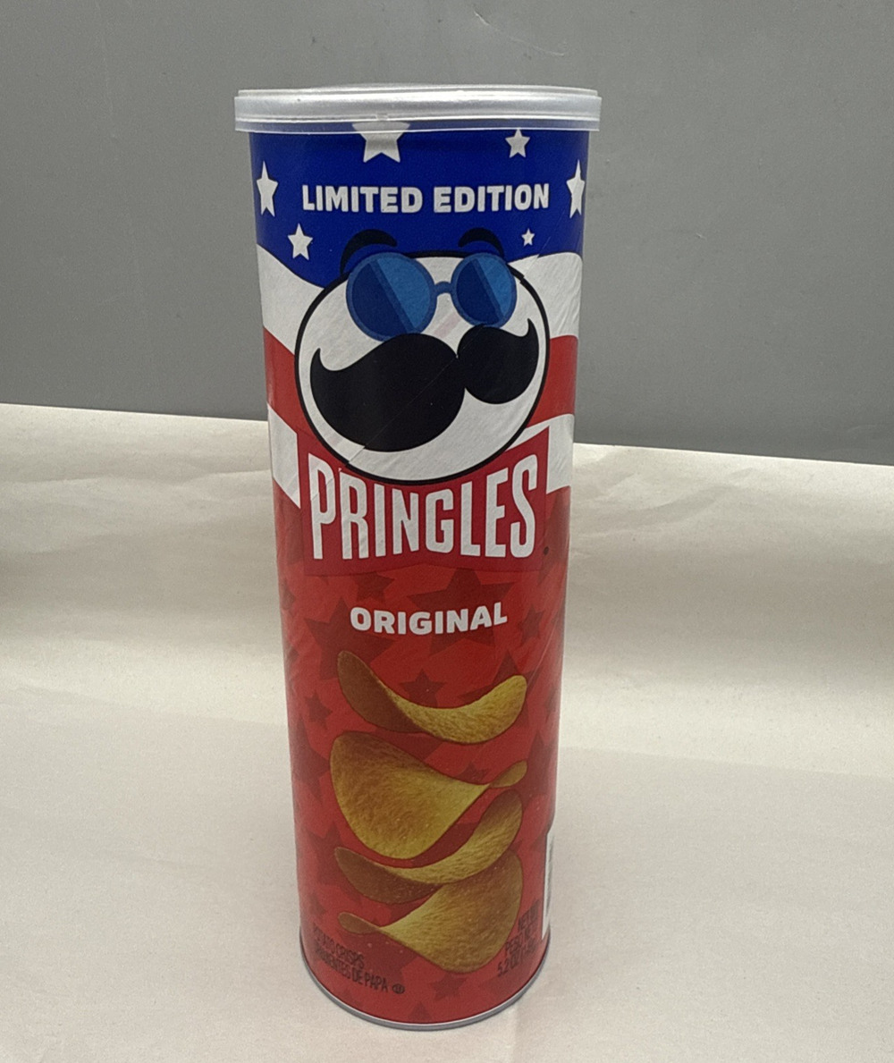 Pringles Limited Edition Original 5.5oz Empty Can USED *READ Description..